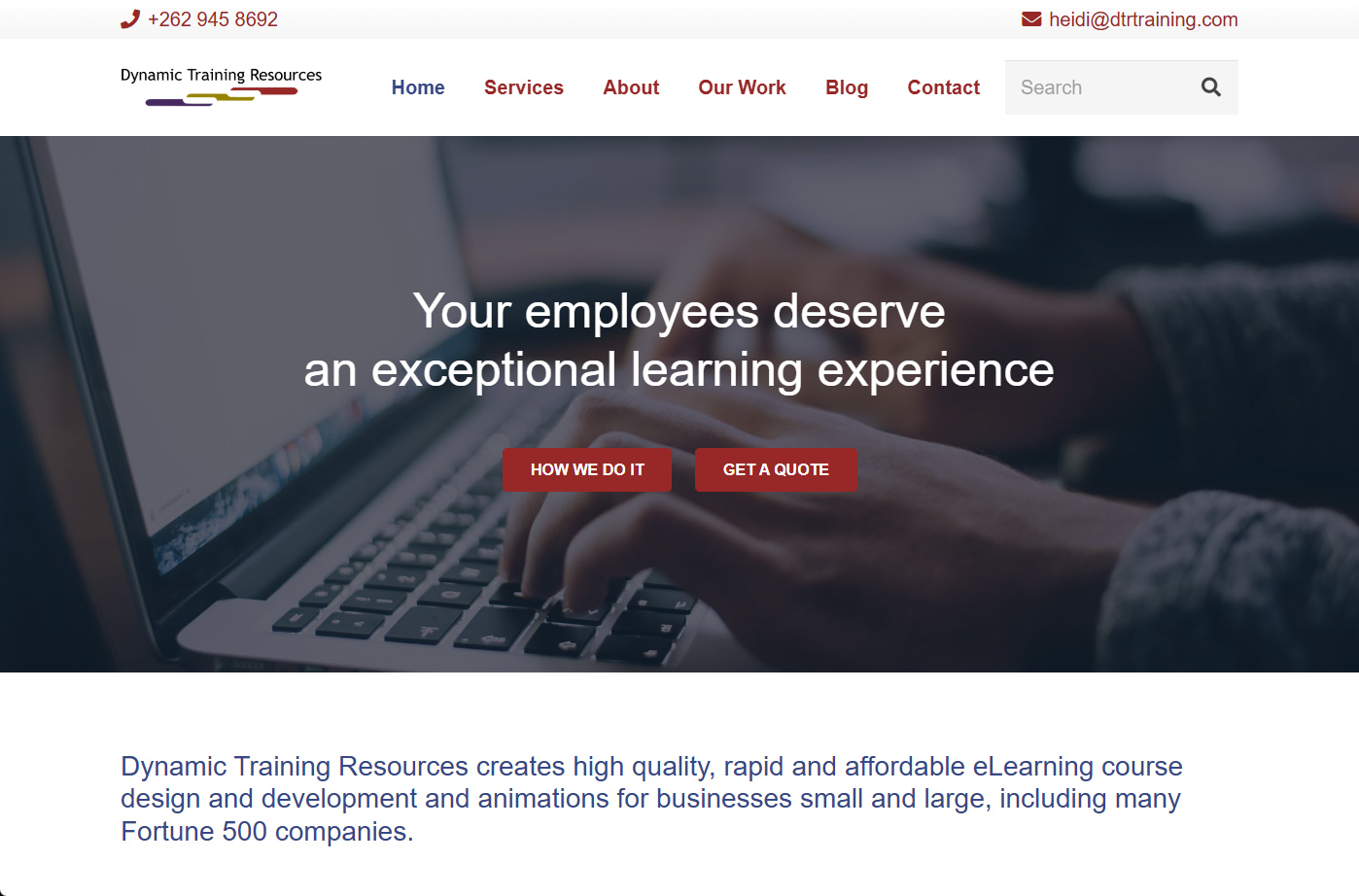 DTR Training Website