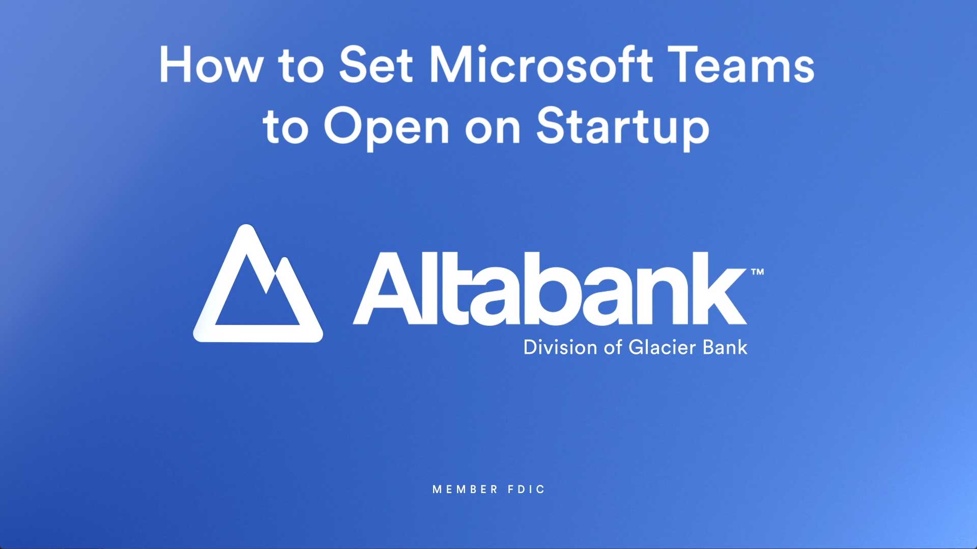 Teams Startup Tutorial